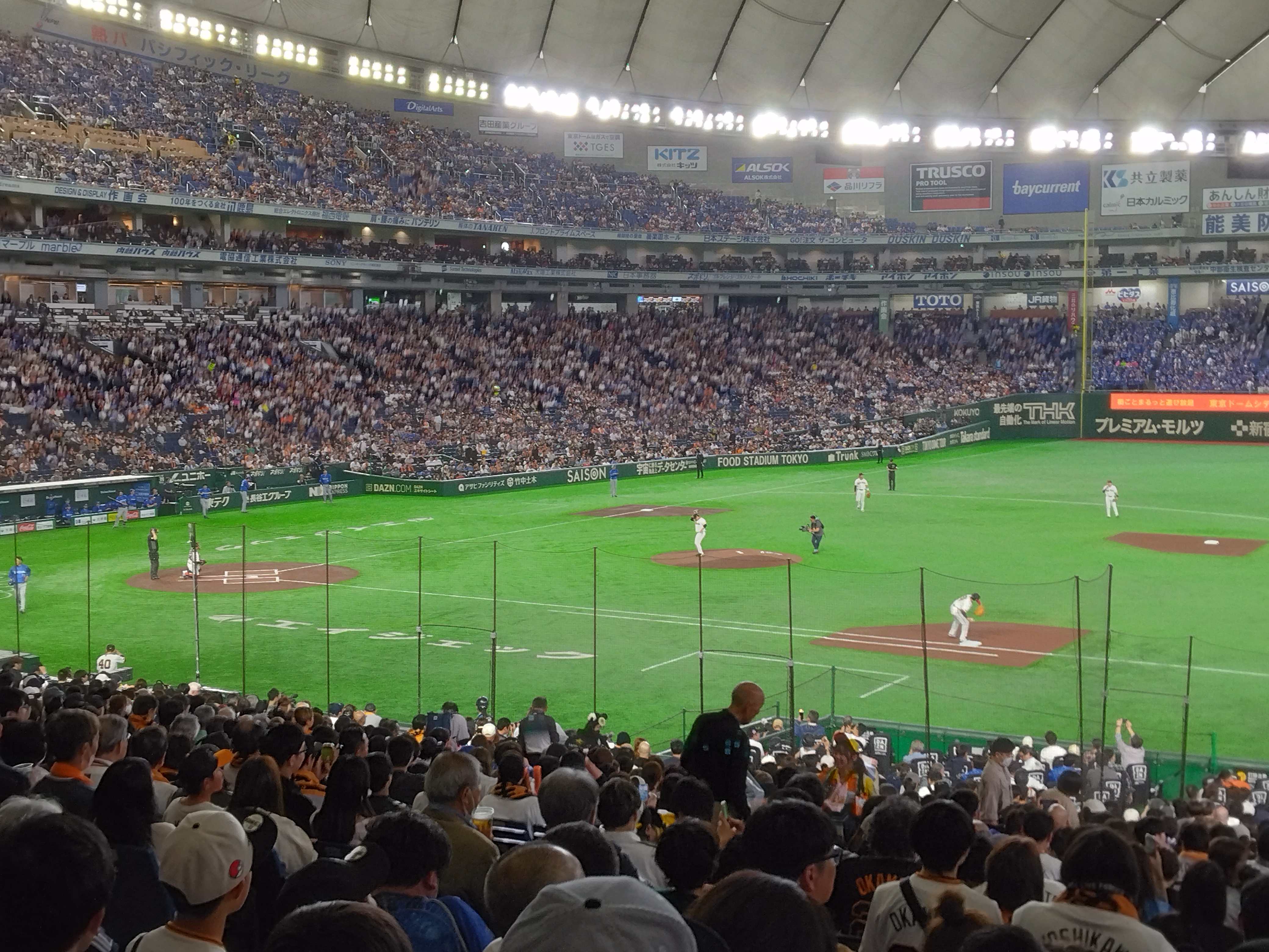 8月12日(水) 東京ドーム内野A指定席観戦　巨人vs阪神